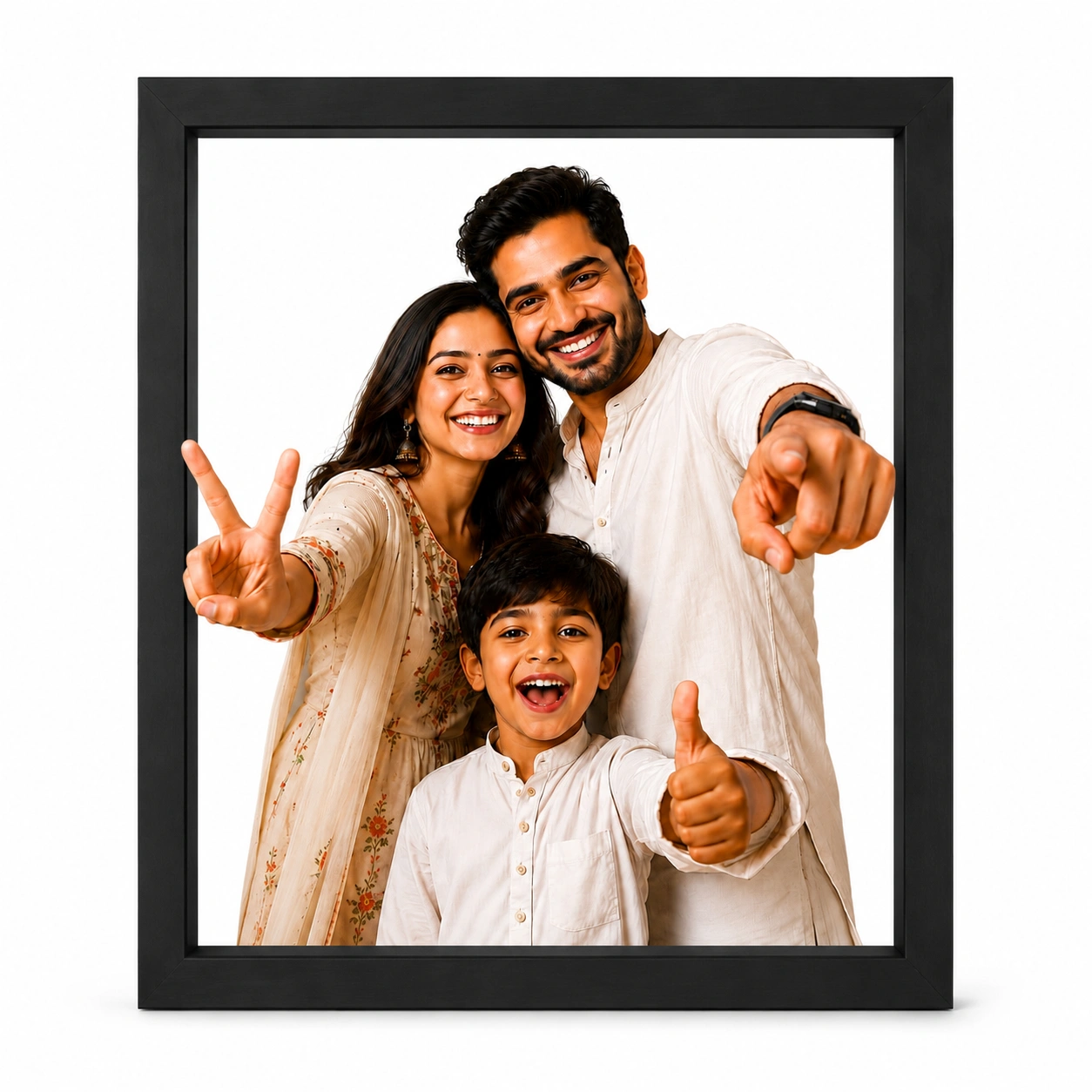 Happy Family Cutout Wall Frame